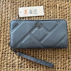 Lug Arabesque Ultra X Zip Around Wallet - RFID - Brand New w/ tag - Blue Moon
